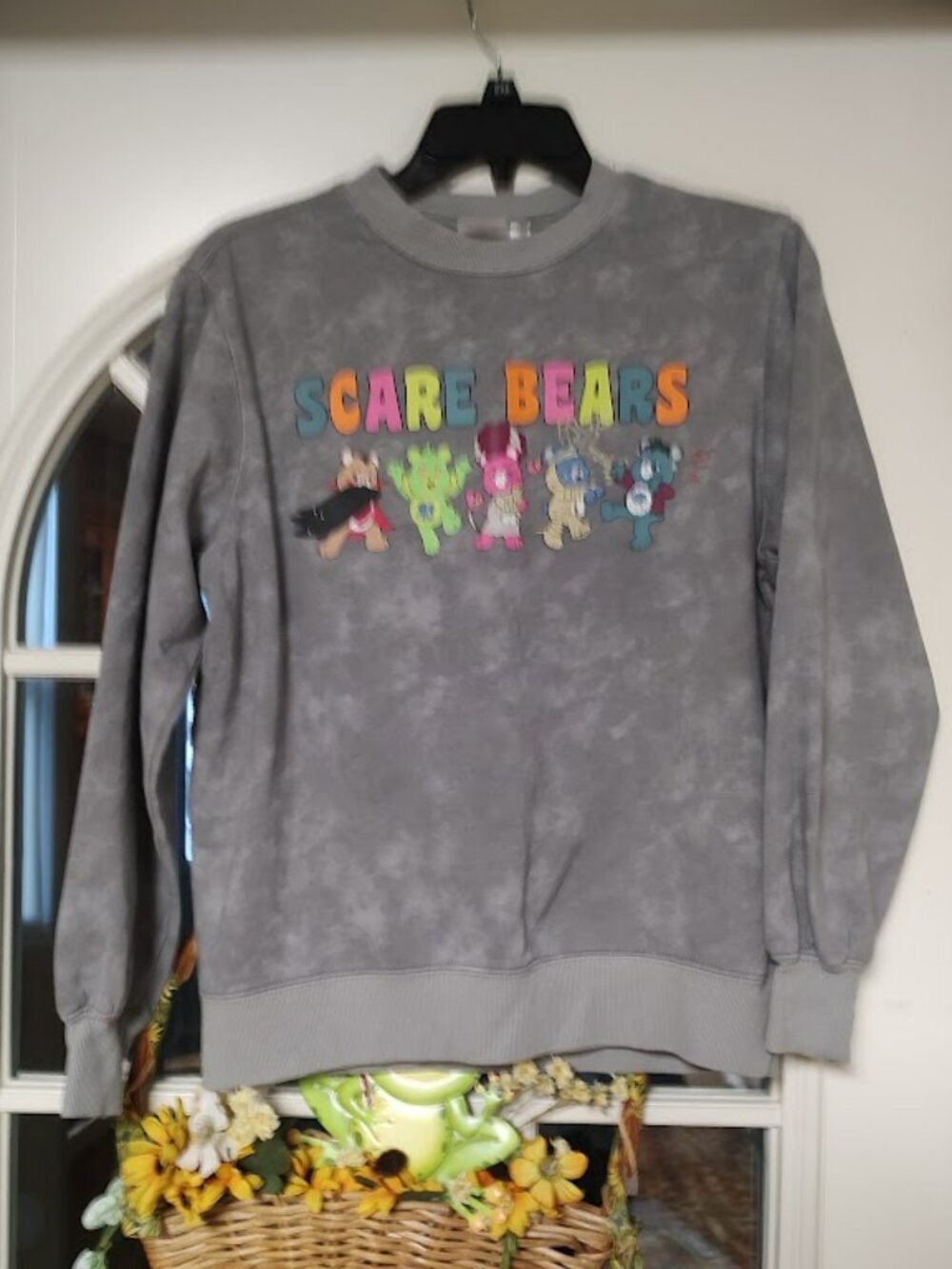 Care Bears Universal Monsters Scare Bear Gray Sweatshirt Size Junior Small